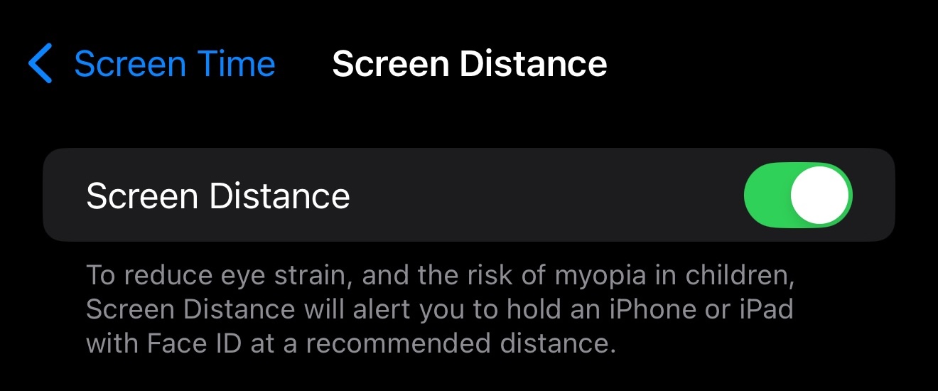 Screen Distance