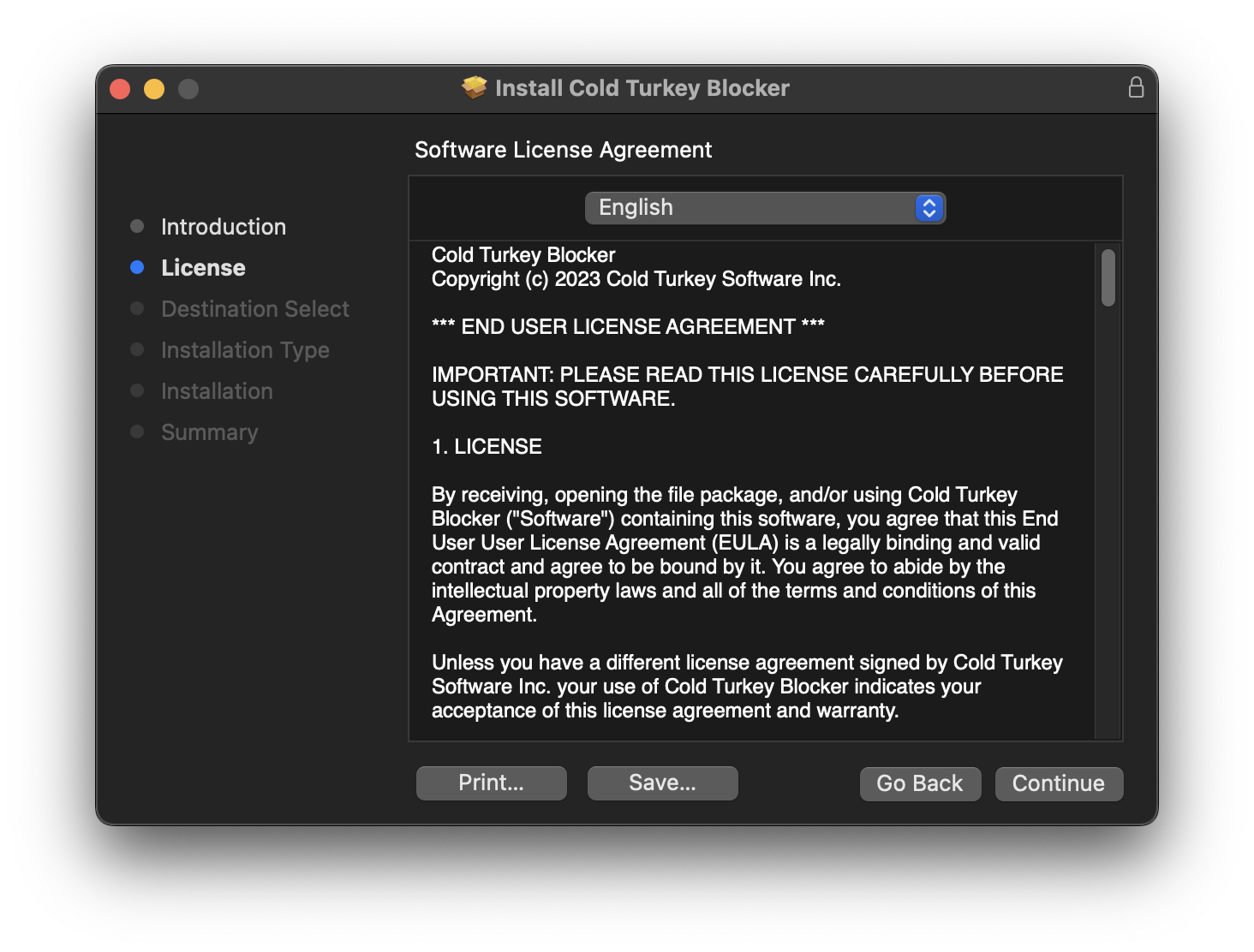 Installer Step 2