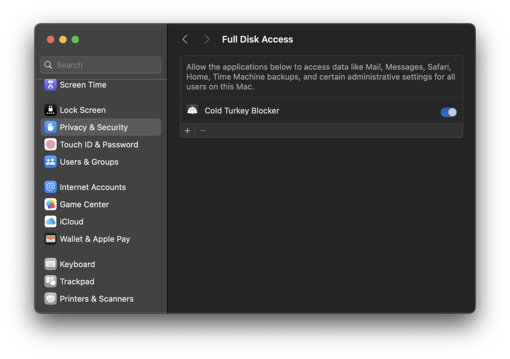Full Disk Access